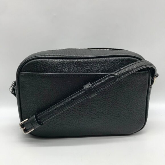 Kate Spade Black Leather Glitter On Mini Camera Crossbody Bag - Picture 2 of 10